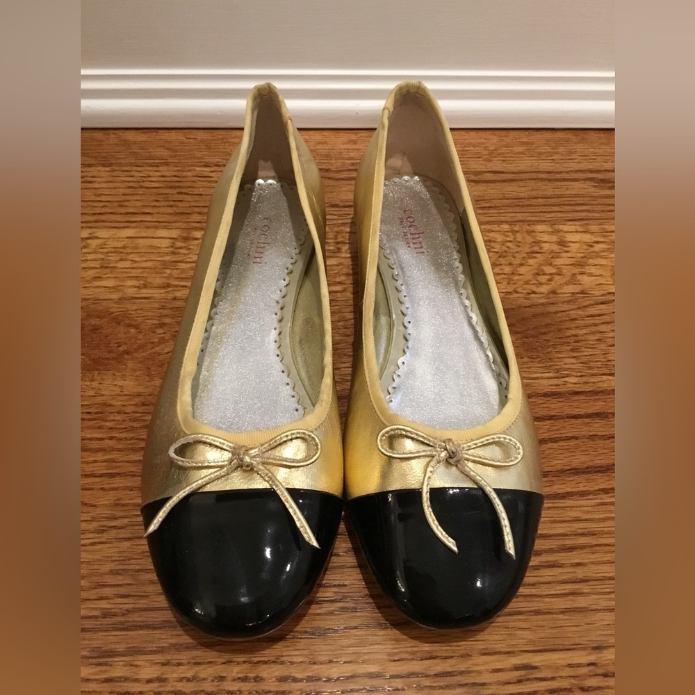 COCHNI ITALY 2 TONE BALLET FLATS. SZ 37, US SZ 7 LIKE NEW!